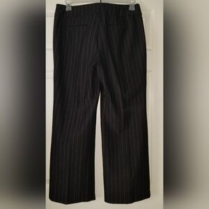 Black With Beige/Cream Pinstripe Trousers